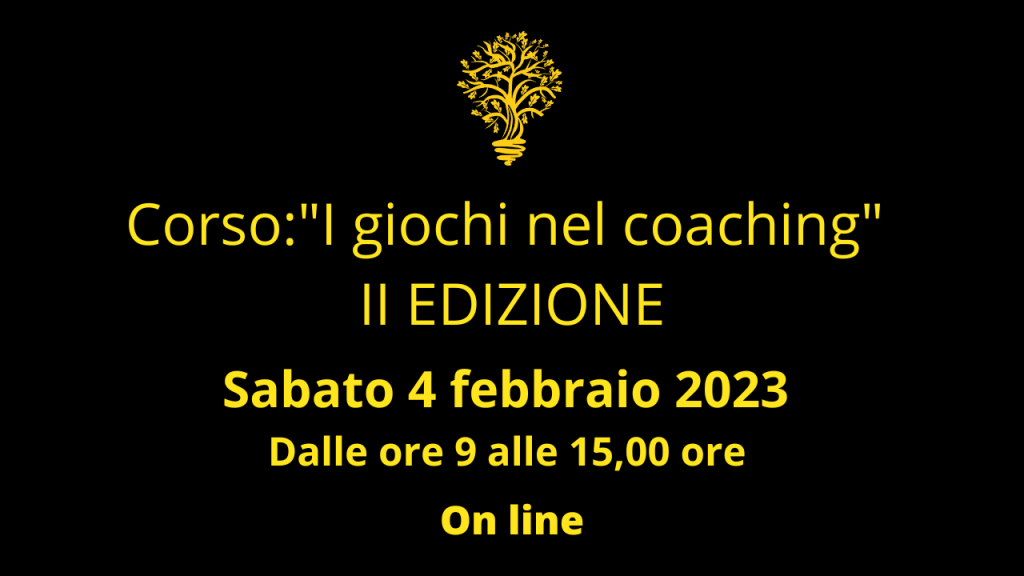 Corso: “I giochi nel coaching” II EDIZIONE
