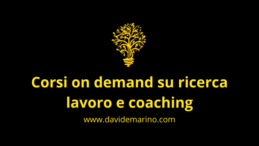 Corsi on demand su ricerca lavoro e coaching